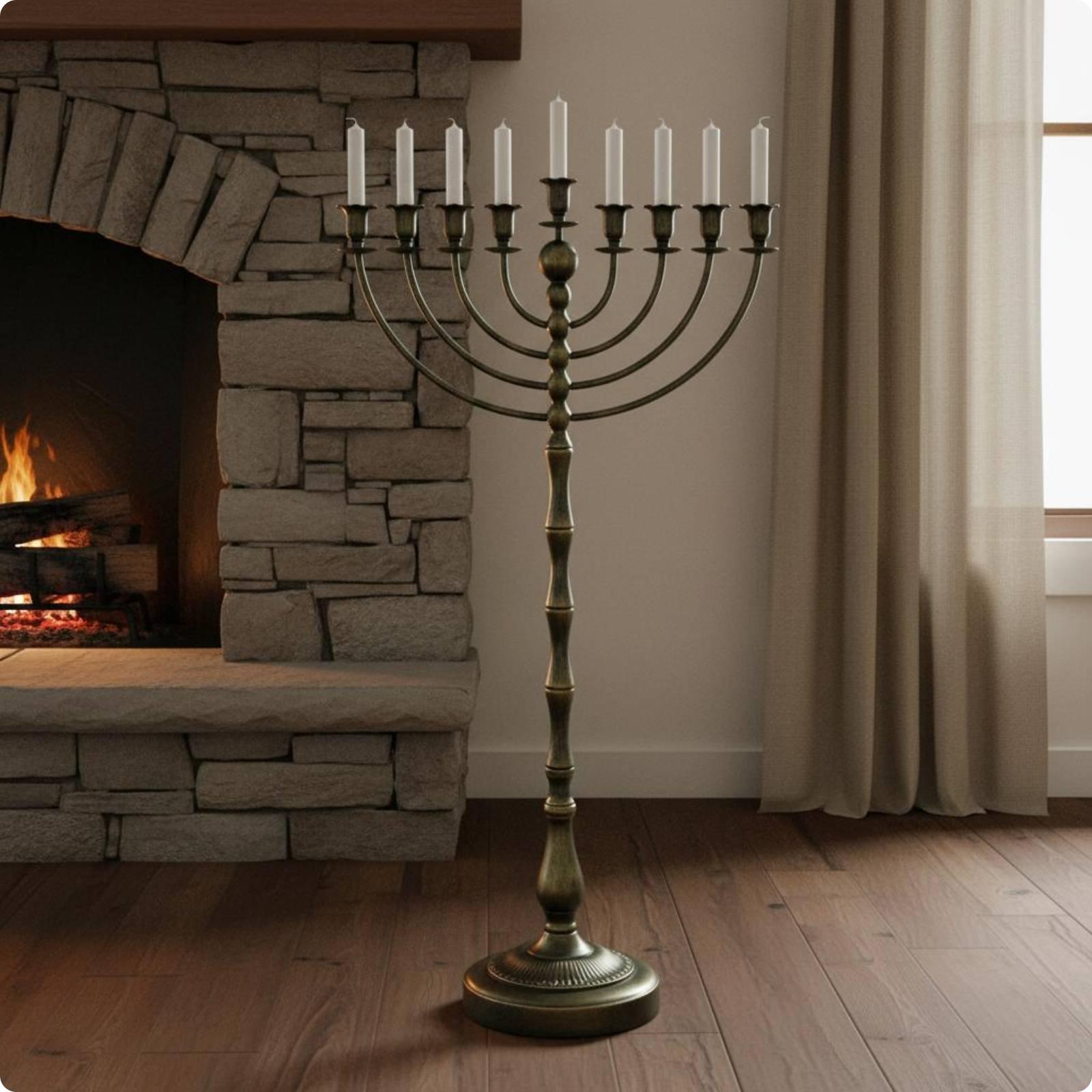 Antique Bronze Menorah Stand M - Home Decor ulasan dan harga