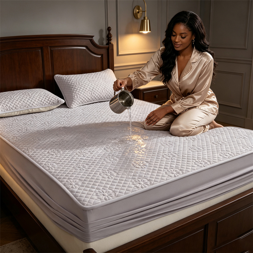 Waterproof Embossed Mattress C - Waterproof Mattress Protector Breathable ulasan dan harga