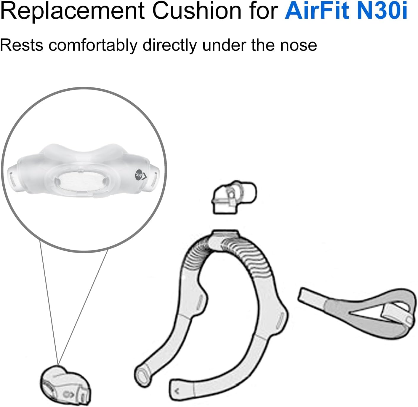 Airfit N30i Replacement Nasal  - Anti Snore Contour Pillow ulasan dan harga