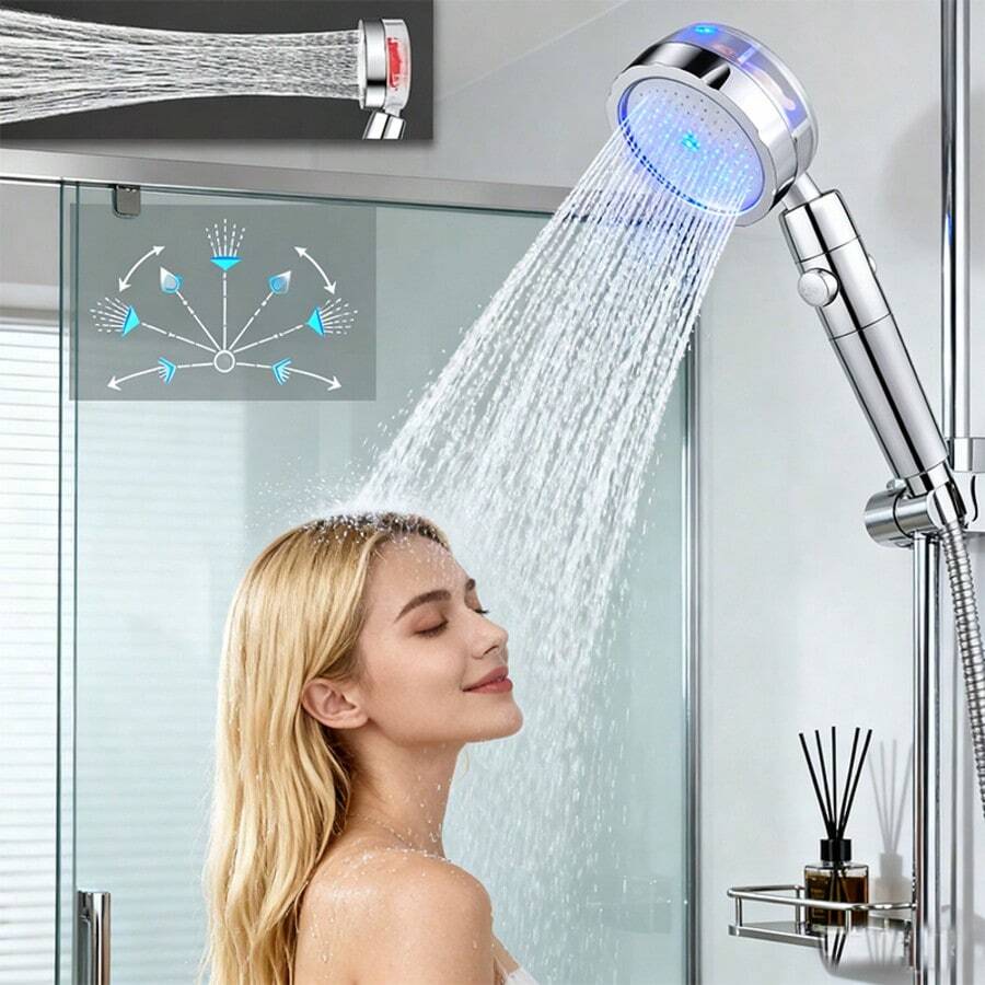 Propeller Driven Shower Head W - High Pressure Shower Head Handheld ulasan dan harga